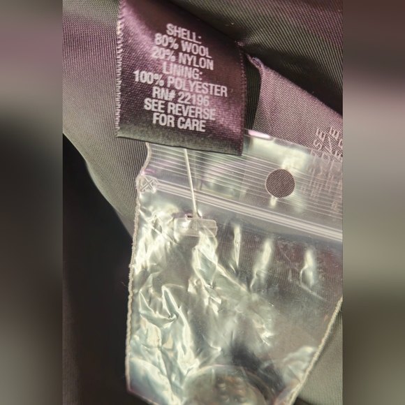 Croft & Barrow Black Double Breasted Peacoat - Size XL - Picture 5 of 6